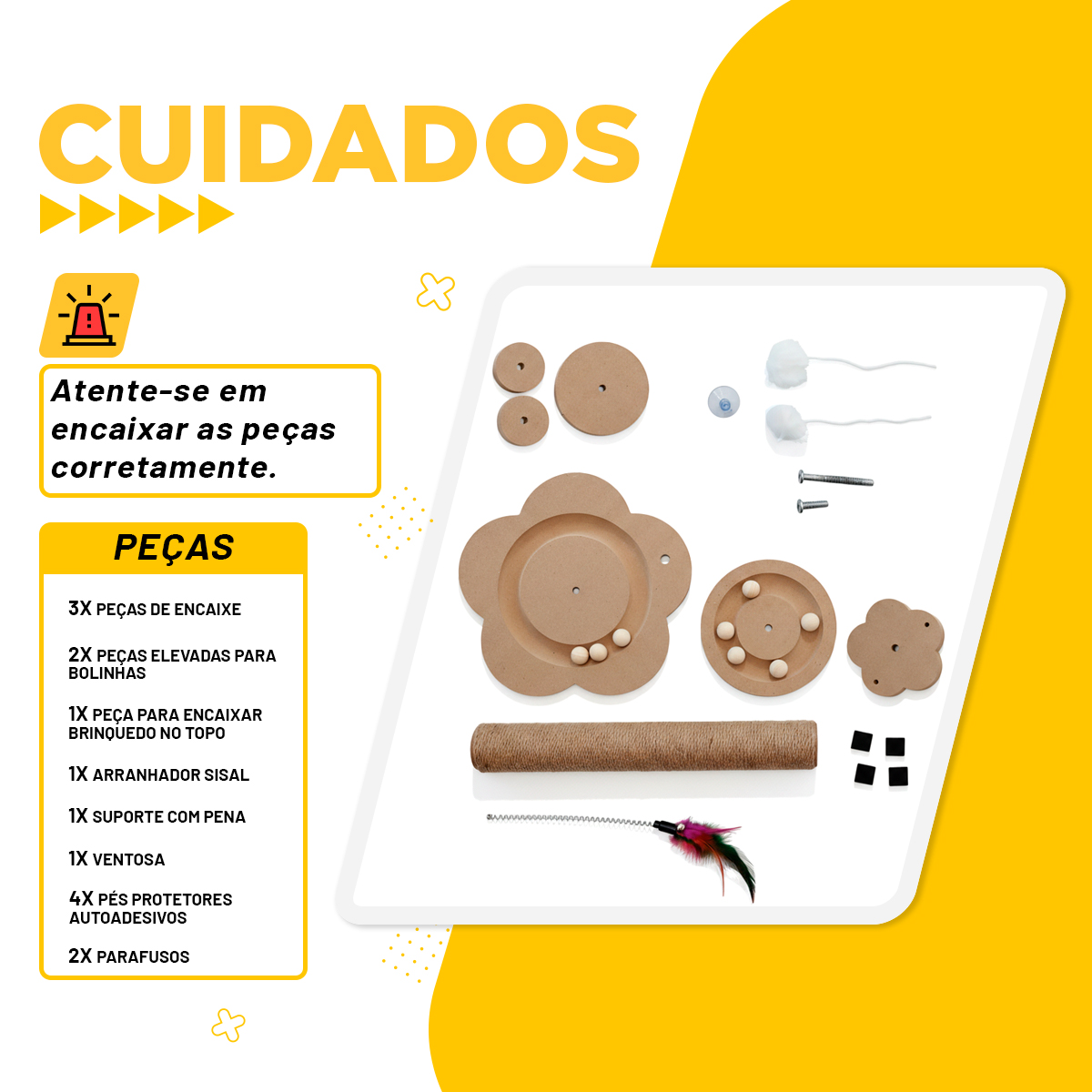 Arranhador Interativo com Bolinhas e Penas — foto 6